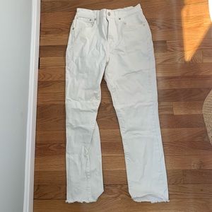 Madewell High-rise Slim Crop Boyfriend Jean white